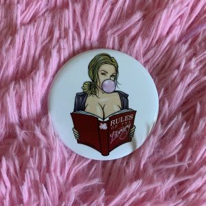 Cartoon Library Girl Pin